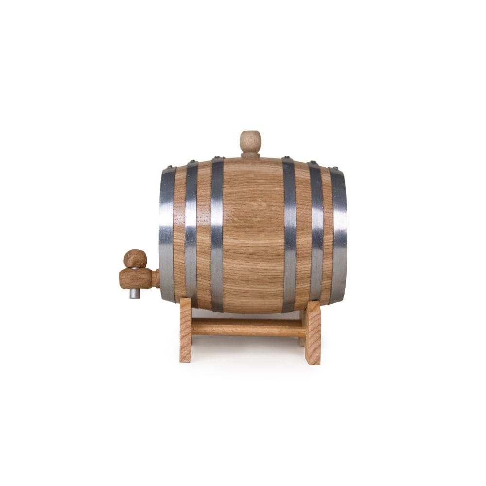 Galvanized Hoop Oak Barrel 34 oz (1 L)