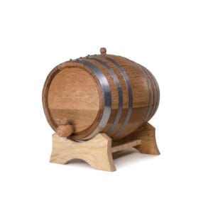Galvanized Hoop Oak Barrel 676 oz (20 L)