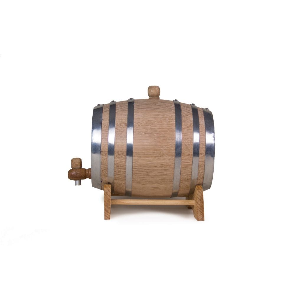Galvanized Hoop Oak Barrel 68 oz (2 L)