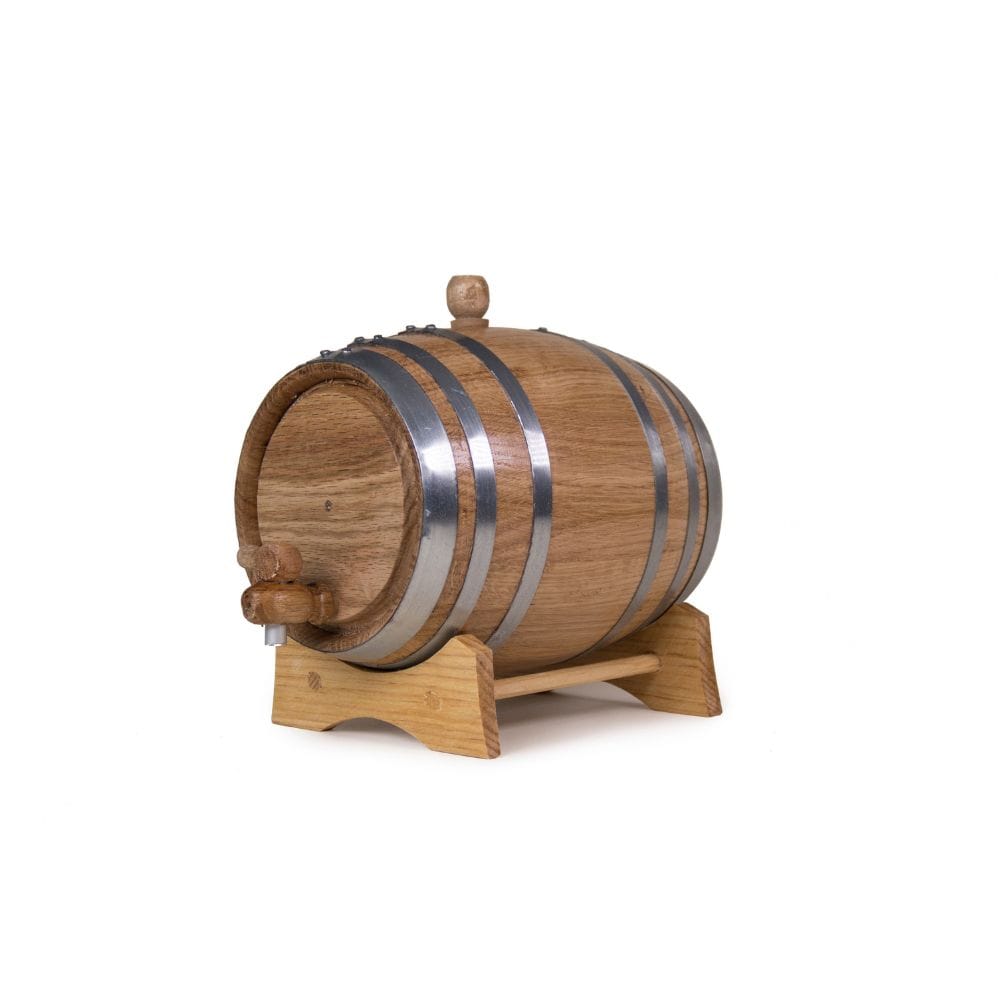 Galvanized Hoop Oak Barrel 68 oz (2 L)