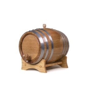 Galvanized Hoop Oak Barrel 169 oz (5 L)