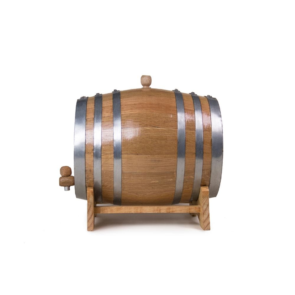 Galvanized Hoop Oak Barrel 169 oz (5 L)